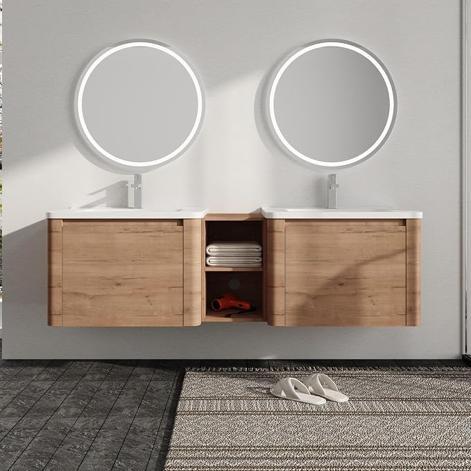 68 Inch Wall-Mounted Vanity by Malwee-SweetStar