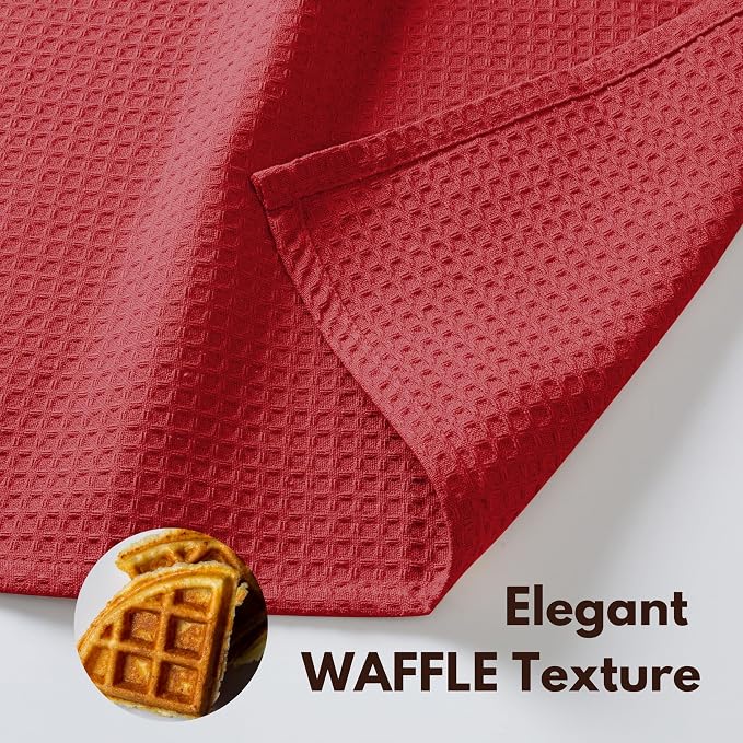 Native Fab Waffle Weave Dish Towels 12 Pack, 100% Cotton Kitchen Dishcloths - Image 4