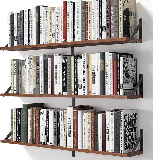 Heimlove Floating Shelves for Wall, 36 Inch Long Wood Floating Bookshelf Set of by Heimlove