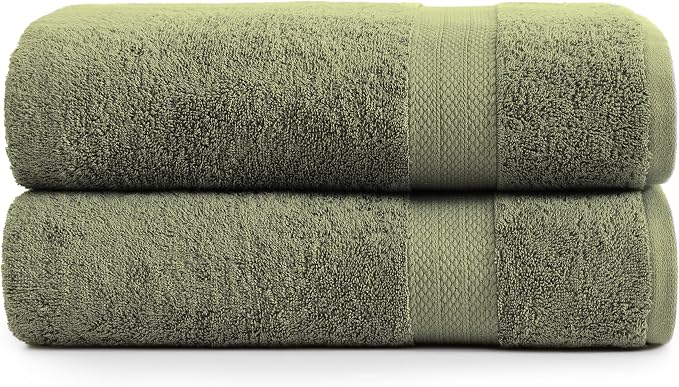 LANE LINEN 100% Ring Spun Cotton Luxury Bath Sheet 2 Pcs by LaneLinen