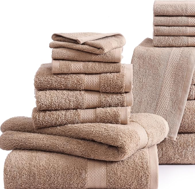 LANE LINEN 100% Mercerized Cotton Bathroom Towel Set - Image 7
