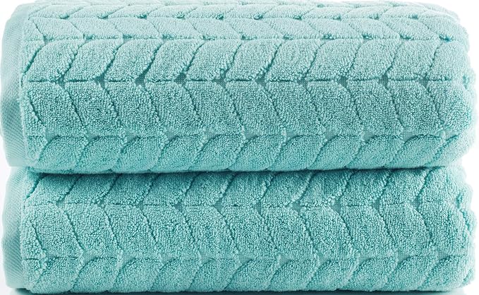 BAGNO MILANO Turkish Bath Towels, Soft Plush Jacquard Luxury Bath Towels - Image 3