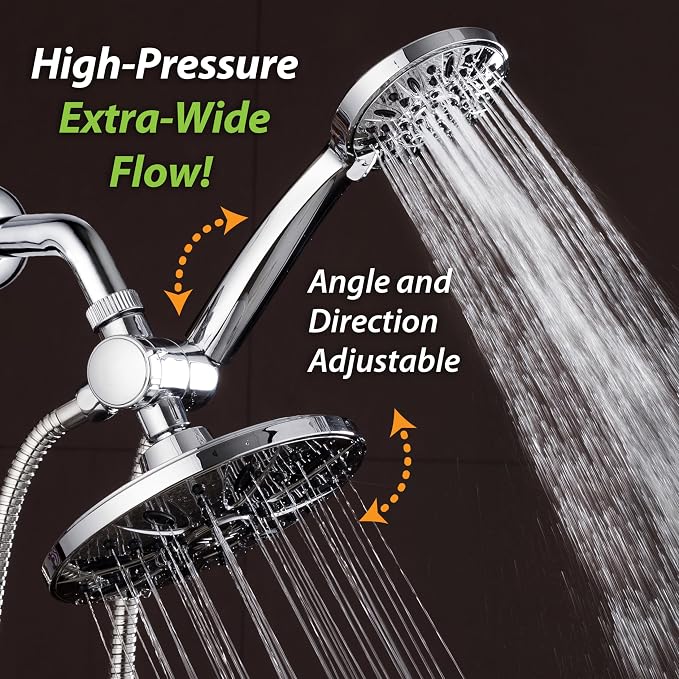 AquaDance 7" Premium High Pressure 3-Way Rainfall Combo Combines The Best of - Image 4