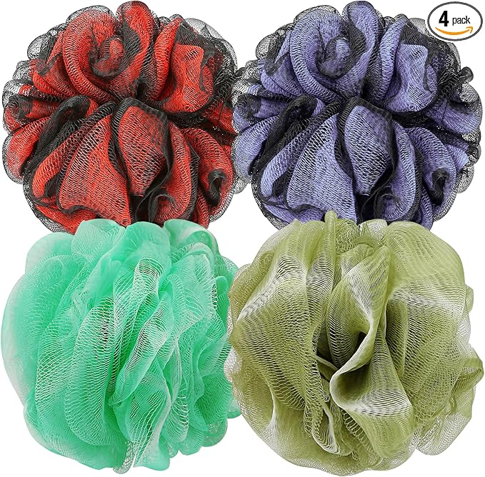 Bath Shower Loofah Sponge 60g Bath Mesh Pouf Shower Ball Body Scrubber by DadyMart