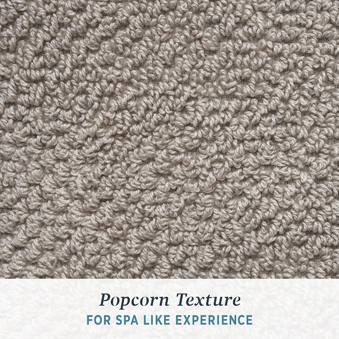 Welhome Franklin 100% Cotton Popcorn Textured Towel Set - Image 9