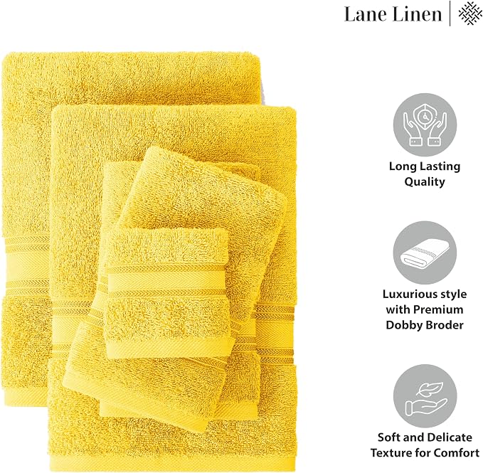 LANE LINEN Luxury 6-Piece Bath Towel Set - Image 6