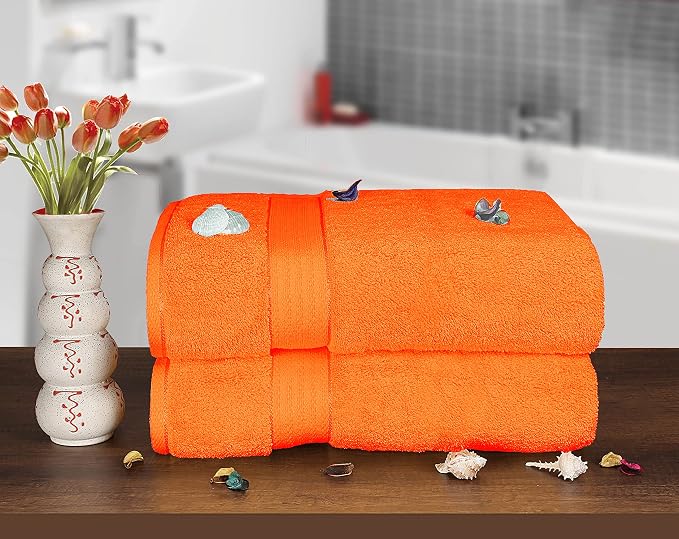 GLAMBURG 700 GSM Premium Cotton 2-Pack Oversized Extra Large Bath Sheet Set - Image 3