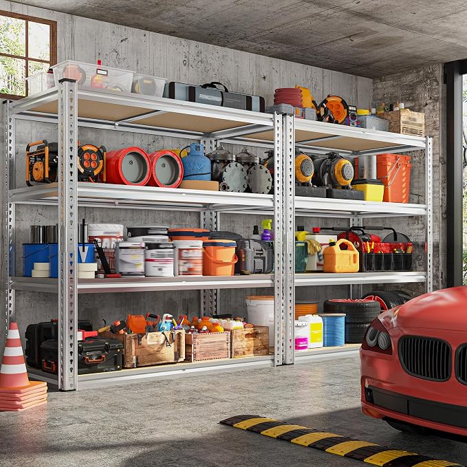 REIBII 40" W Garage Shelving 2000LBS Storage Shelves Adjustable Metal Shelving - Image 7