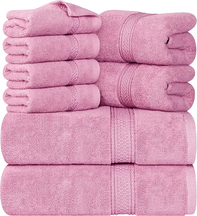 Utopia Towels 8 Piece Luxury Towel Set – Majestic Plush, Super Absorbent & by UTOPIATOWELS
