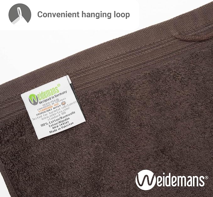 100% Cotton Washcloths Set 13” x 13” | Chocolate Towels | Set of 18 Ultra Soft - Image 4