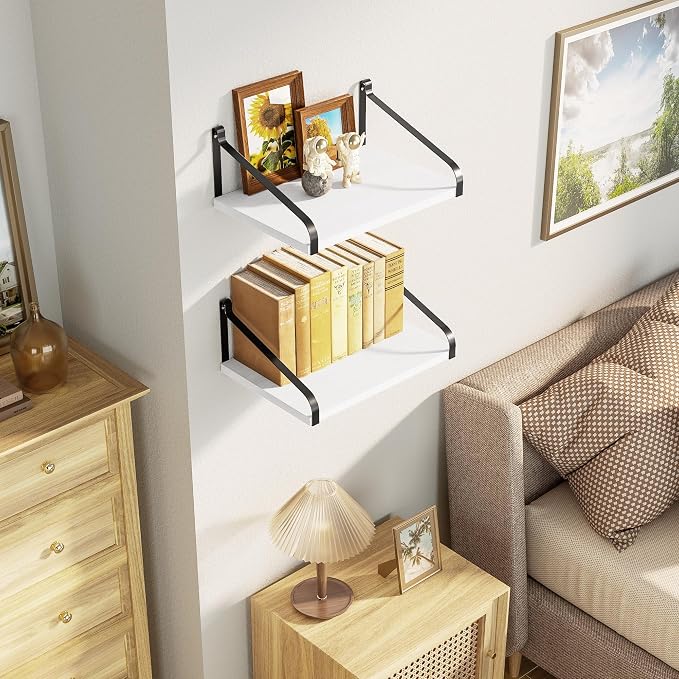Love-KANKEI Floating Shelves Wall Mount Rustic Wood Wall Shelves - Image 4
