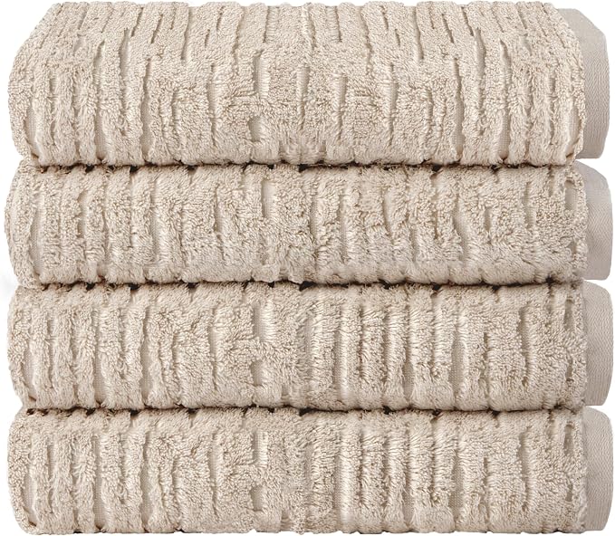 SKL Home CloudSoft Cotton Luxury 4 Pc Bath Towel Set by SKLHomebySaturdayKnightLtd