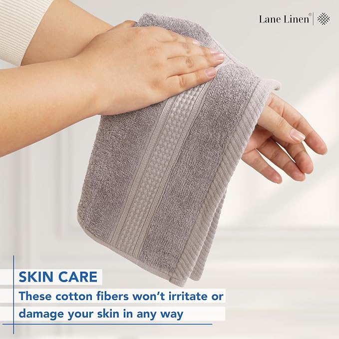 LANE LINEN 100% Cotton Wash Cloths - Image 3