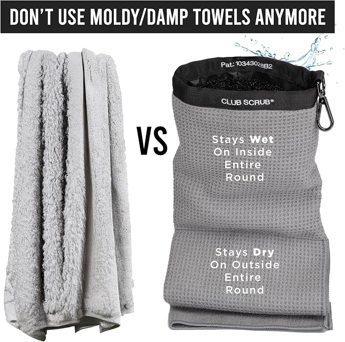 Club Scrub Towel Pro, Golf Club and Ball Cleaning Pouch - Image 3