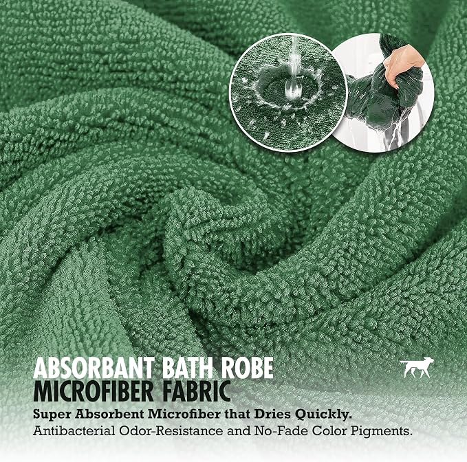 Tuff Pupper Fast Drying Dog Bath Robe | 800 GSM Plush Dog Towel - Image 5