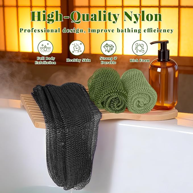 African Net Sponge Authentic, 3 Pieces Exfoliating Scrubber Bath Sponge - Image 6