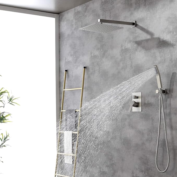 SHAMANDA Bathroom Rain Shower System, 12 Inch Luxuly Shower Head and Handheld - Image 6
