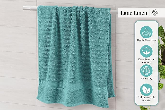 LANE LINEN Large Bath Towels Set - Image 5