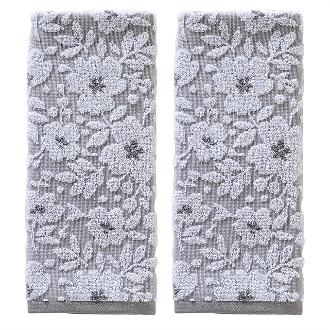 SKL Home Floral Jacquard Hand Towel Set by SKLHomebySaturdayKnightLtd