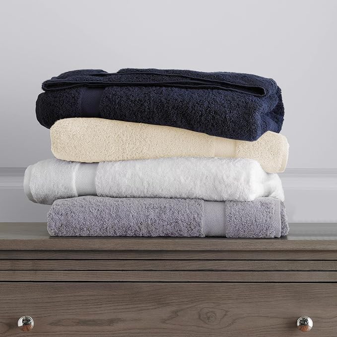 Delara 100% Organic Cotton Towels 650 GSM Plush Feather Touch Quick Dry Towel - Image 5