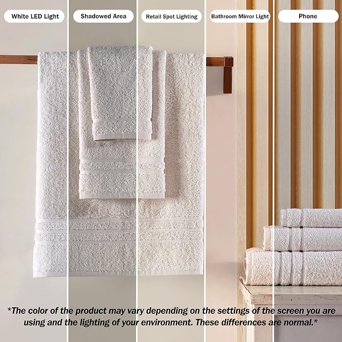 Hawmam Linen Luxury Cotton Washcloths 13x13 Inch - Image 3