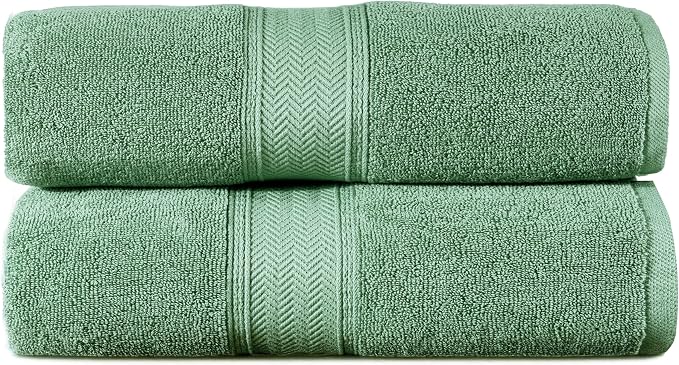HILLFAIR 600 GSM- 40 x 80 Inches- 100% Cotton 2 Pc XXL Oversized Bath Towel by HILLFAIR