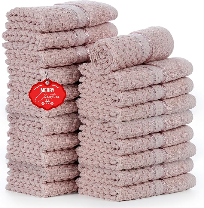 Ample Decor 100% Cotton Washcloths Set of 20 by AmpleDecor