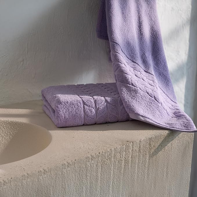 BAGNO MILANO Organic Turkish Cotton Bath Towels, Luxury Jacquard Collection - Image 2