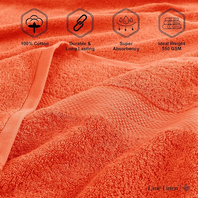 LANE LINEN 4 Pack Bath Towels - Image 6