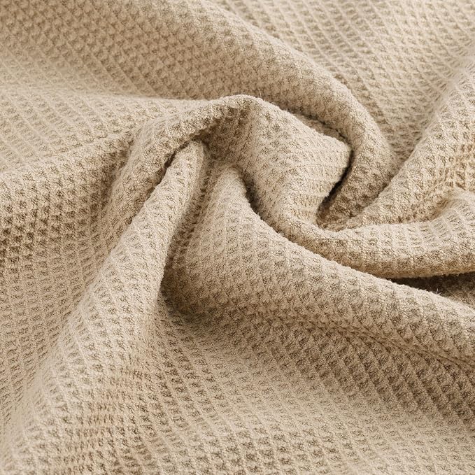 POLYTE 380 GSM Microfiber Oversize Quick Dry Lint Free Waffle Bath Towel - Image 6
