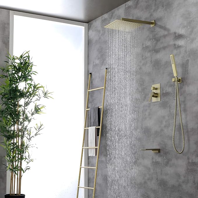SHAMANDA Shower System with Waterfall Tub Spout and Handheld Shower Head - Image 8