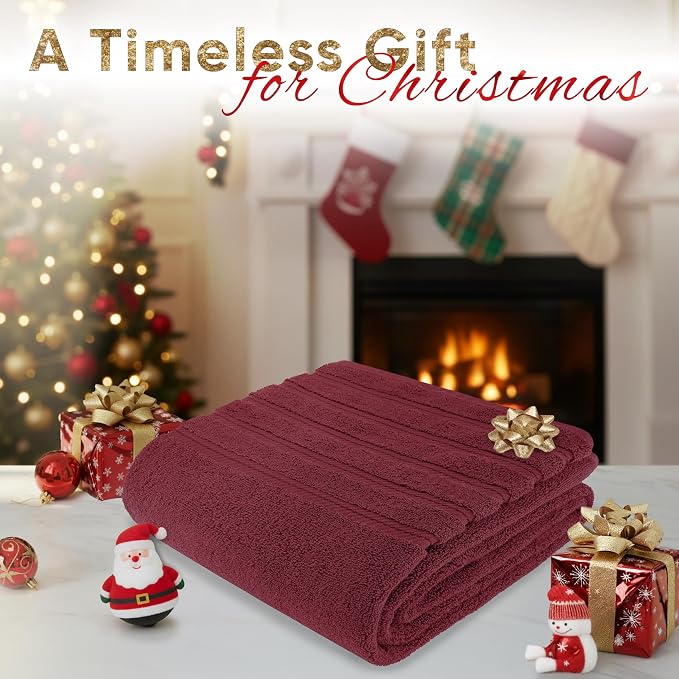 American Soft Linen 35x70 Jumbo Large Bath Towels, 600 GSM 100% Cotton Turkish - Image 2
