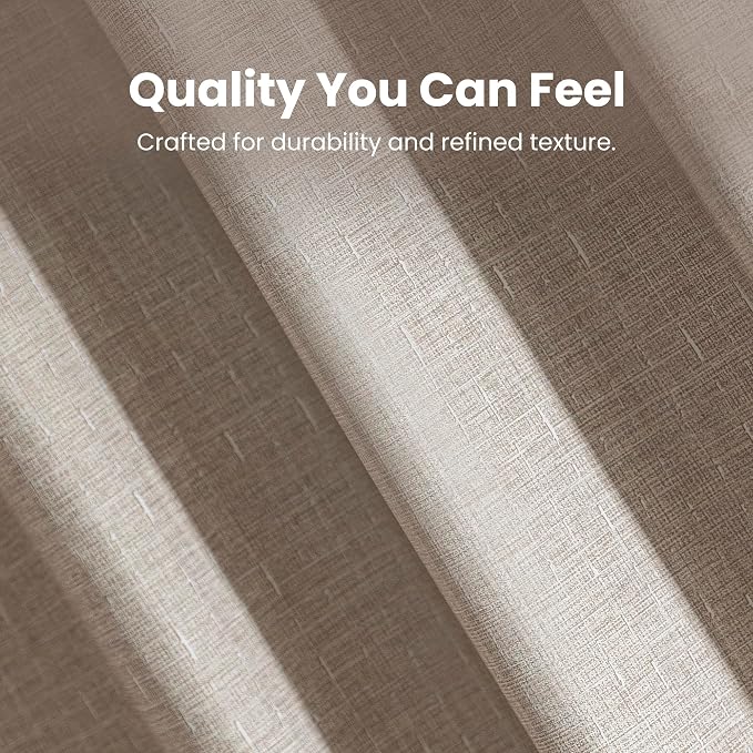 SLEEP ZONE Beige Shower Curtain Waterproof Curtains - Image 3