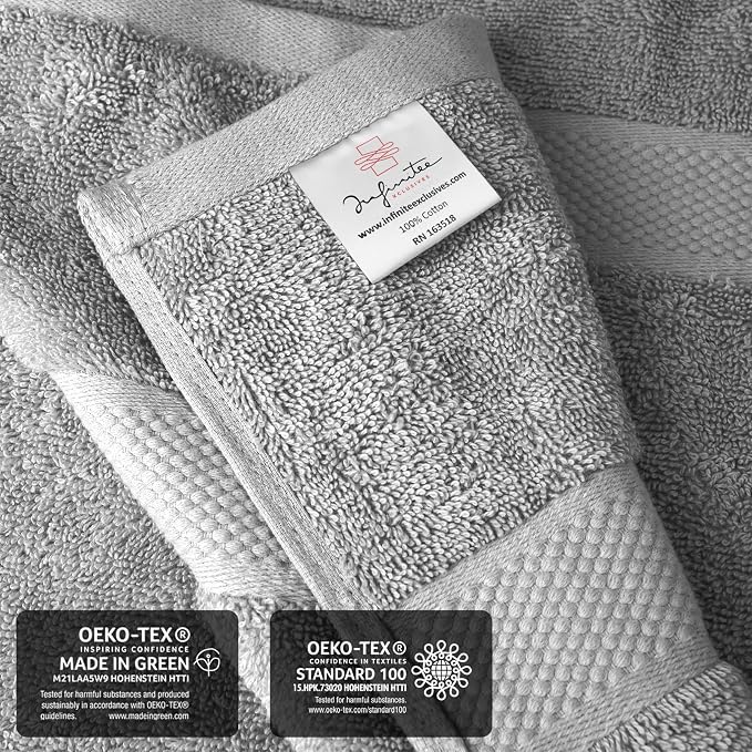 Infinitee Xclusives – Luxury Bath Sheets Towels – 1 Pack 600 GSM – 100% Ring - Image 5