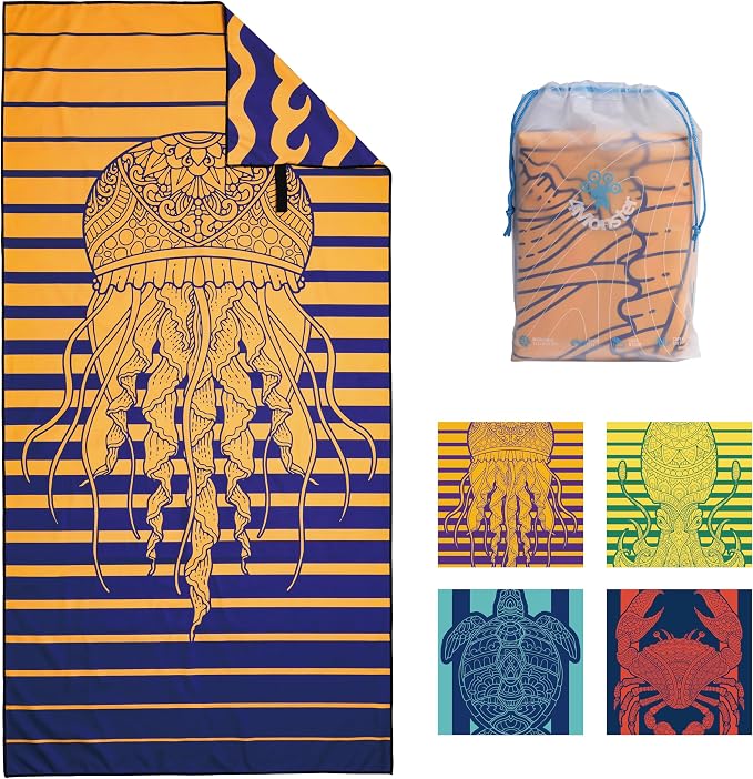 4Monster Microfiber Beach Towel Quick Dry, Super Absorbent Lightweight Travel by 4Monster
