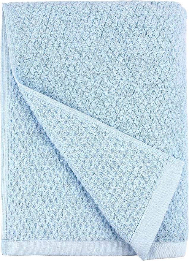 Everplush Diamond Jacquard Quick Dry Bath Towel, Aquamarine - Image 2