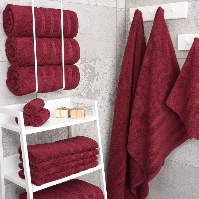 American Soft Linen Luxury 4 Piece Bath Towel Set, 600 GSM 100% Cotton Turkish - Image 3