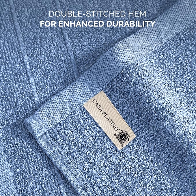 Casa Platino 100% Cotton Wash Cloths 12 Pack - Image 6