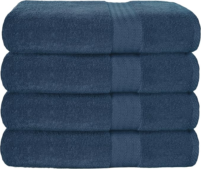 GLAMBURG Premium Cotton 4 Pack Bath Towel Set by GLAMBURG