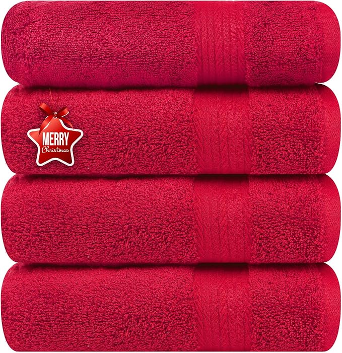 Ample Decor Hand Towel 18 X 28 Inch Pack of 4 600 GSM 100% Cotton, Soft by AmpleDecor