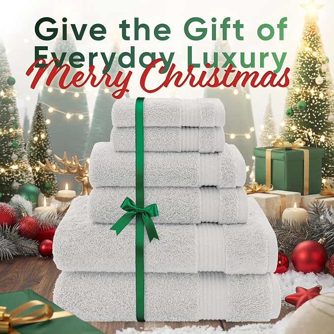 American Veteran Towel, 100% Cotton Turkish 6 Piece Towel Set, Luxury Towels - Image 2