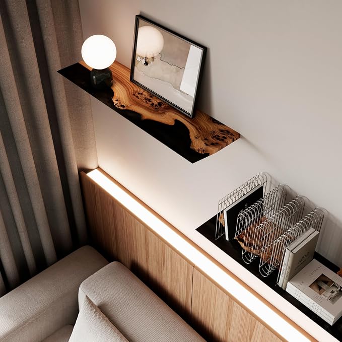 RWA Live Edge Floating Shelf – Unique Wood Floating Shelf - Image 2