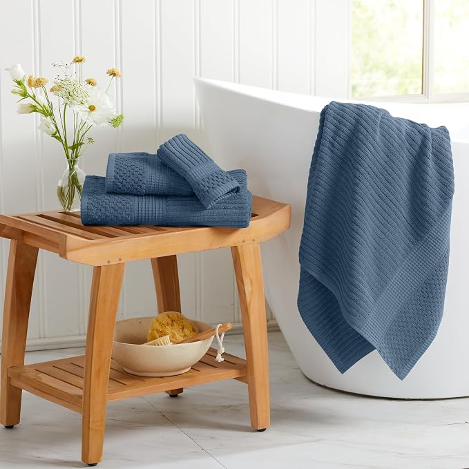 Springtree Home 100% Cotton Bath Towel Set of 4 | Super Soft & Absorbent - Image 6