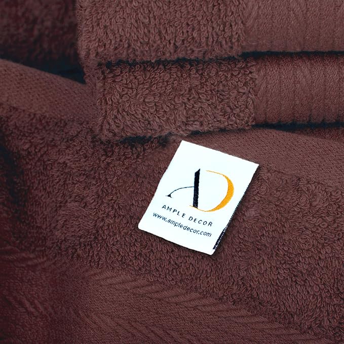 Ample Decor Wash Cloths Pack of 10, Oeko Tex Certified 600 GSM 100% Cotton Soft - Image 6