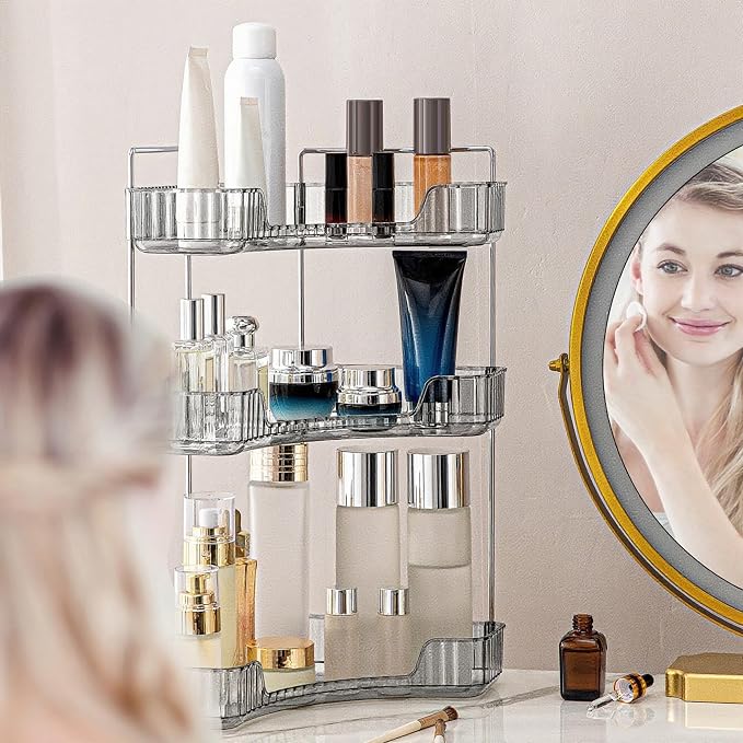 Corner Bathroom Countertop Organizer, Vanity Organizer Trays - Image 5