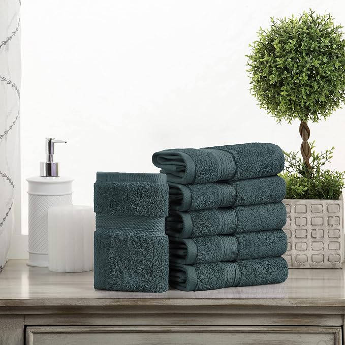 BLUENILEMILLS BNM Egyptian Cotton 6-Piece Towel Set, Includes 6 Face Towels by Blue+Nile+Mills