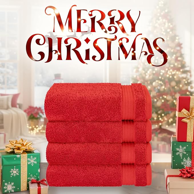 Cotton Paradise Hand Towels for Bathroom, 100% Cotton Turkish 4 Piece Hand - Image 2