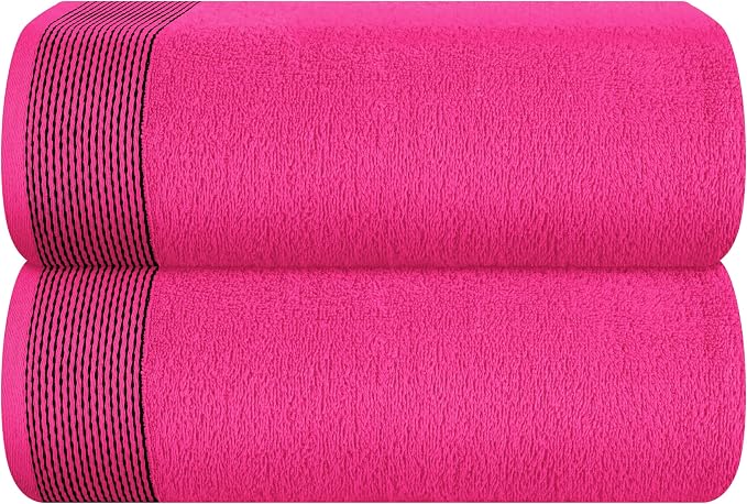 Belizzi Home Cotton 2 Pack Oversized Bath Sheet 35 x 70, Large Bath Sheet by Unknown