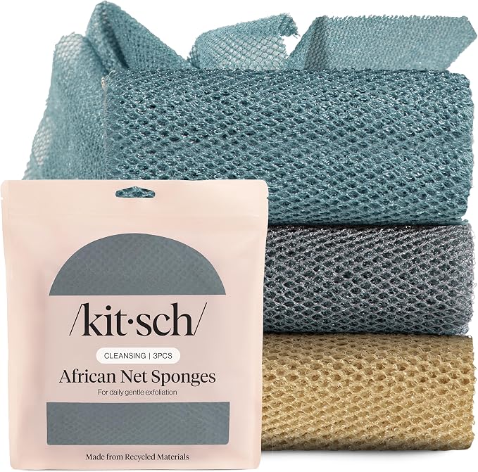 Kitsch African Net Sponge – Exfoliating Body Scrubber by Kitsch