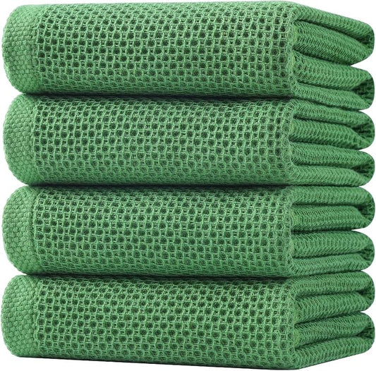 Homaxy 100% Cotton Waffle Weave Kitchen Dish Towels, Ultra Soft Absorbent Quick by Homaxy